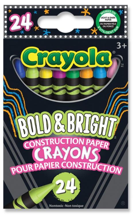 Crayola Bold & Bright Construction Paper Crayons