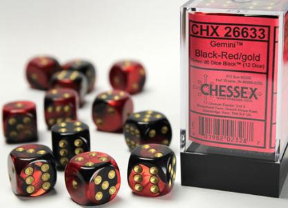 CHX26633 12D6 Gemini Black Red/Gold